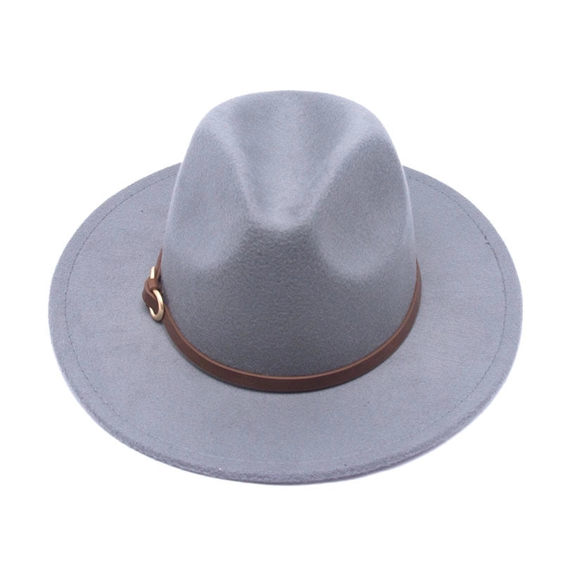 Women's Retro Solid Color Big Eaves Floppy Hat