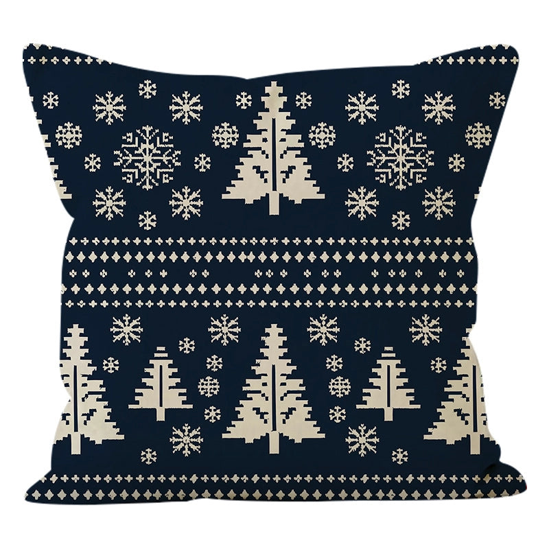 Christmas Classic Style Christmas Tree Snowman Snowflake Linen Polyester Pillow Cases Couch & Sofa Decor
