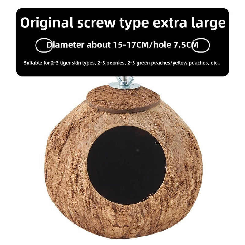 Bird's Nest Parrot Coconut Shell Nest Bed Large Size Bird's Nest Tiger Skin Peony Xuan Feng Pearl Bird Cage Special Warm Straw Woven Toy