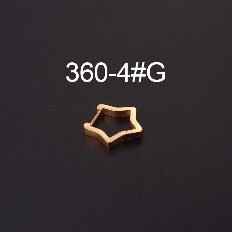 Ear Cartilage Rings & Studs Fashion Geometric 316L Stainless Steel  Plating