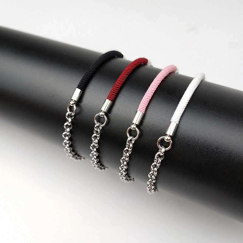 Minimalist Geometric Titanium Steel No Inlaid Stainless Steel Bracelets In Bulk