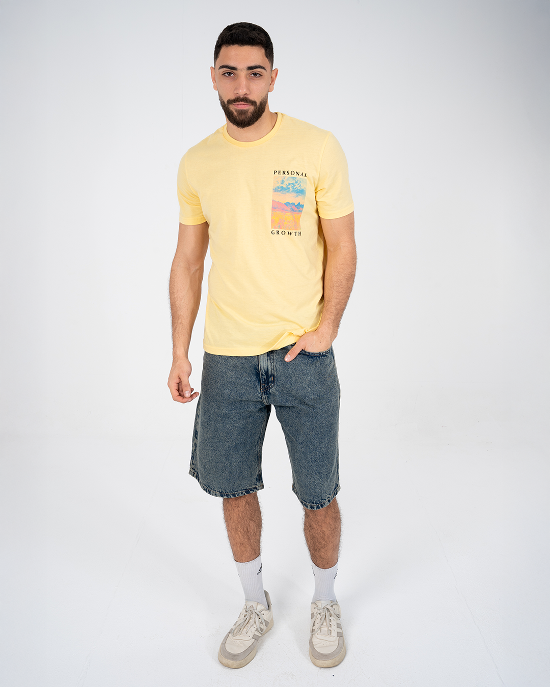 Double Printed Mens T-shirt Short Sleeved