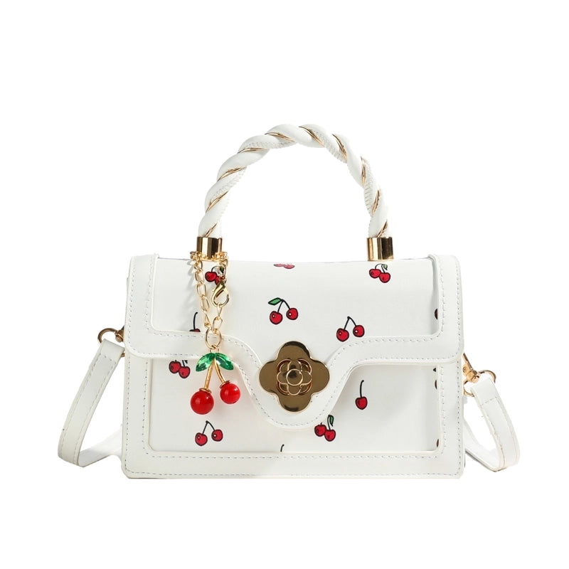 Women's Pu Leather Solid Color Streetwear Square Magnetic Buckle Handbag