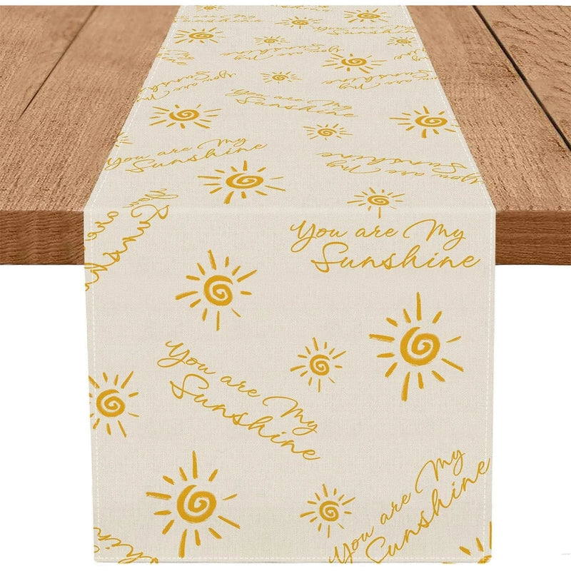 Minimalist Letter Fruit Flower Linen Tablecloths