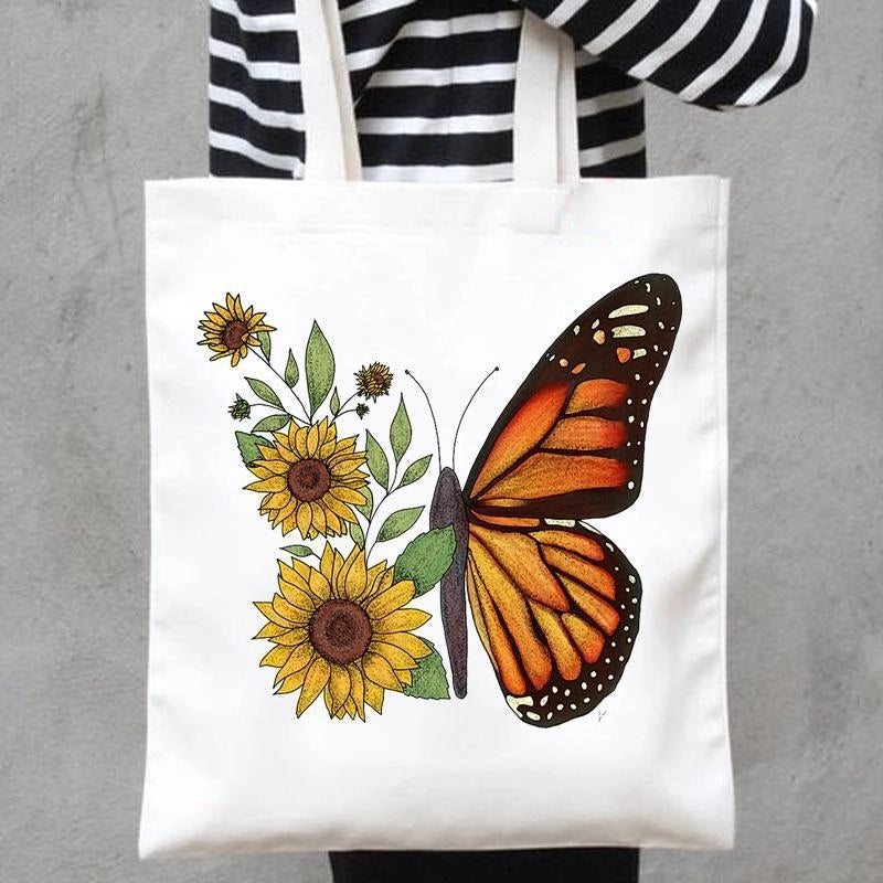 Women's Minimalist Butterfly Shopping Bags