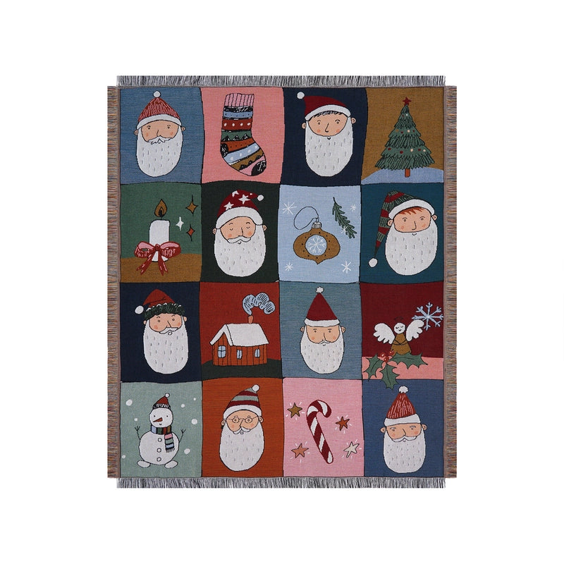 Christmas Elegant Glam Classical Stripe Cotton Blanket Couch & Sofa Decor