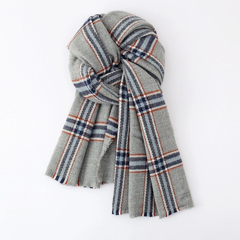 Women's Elegant Business Basic Color Block Acrylic Scarf