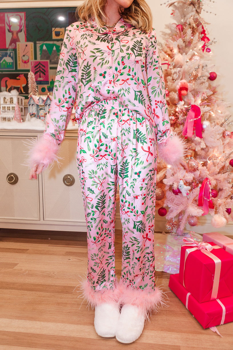 PIJAMA ROSA DE NAVIDAD DE HEIDI LINDO