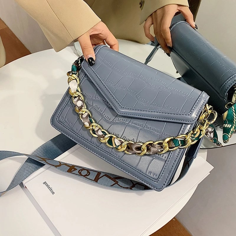 All-match Handbags Popular New Fashion Shoulder Texture Messenger Square Bag