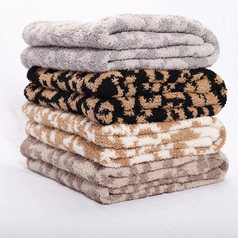 Casual Leopard Polyester Blanket Couch & Sofa Decor