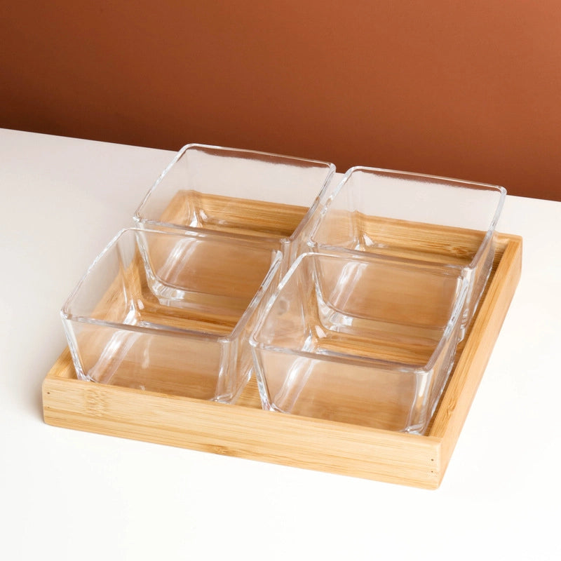 Casual Preppy Style Solid Color Glass Fruit Plate 1 Piece 1 Set