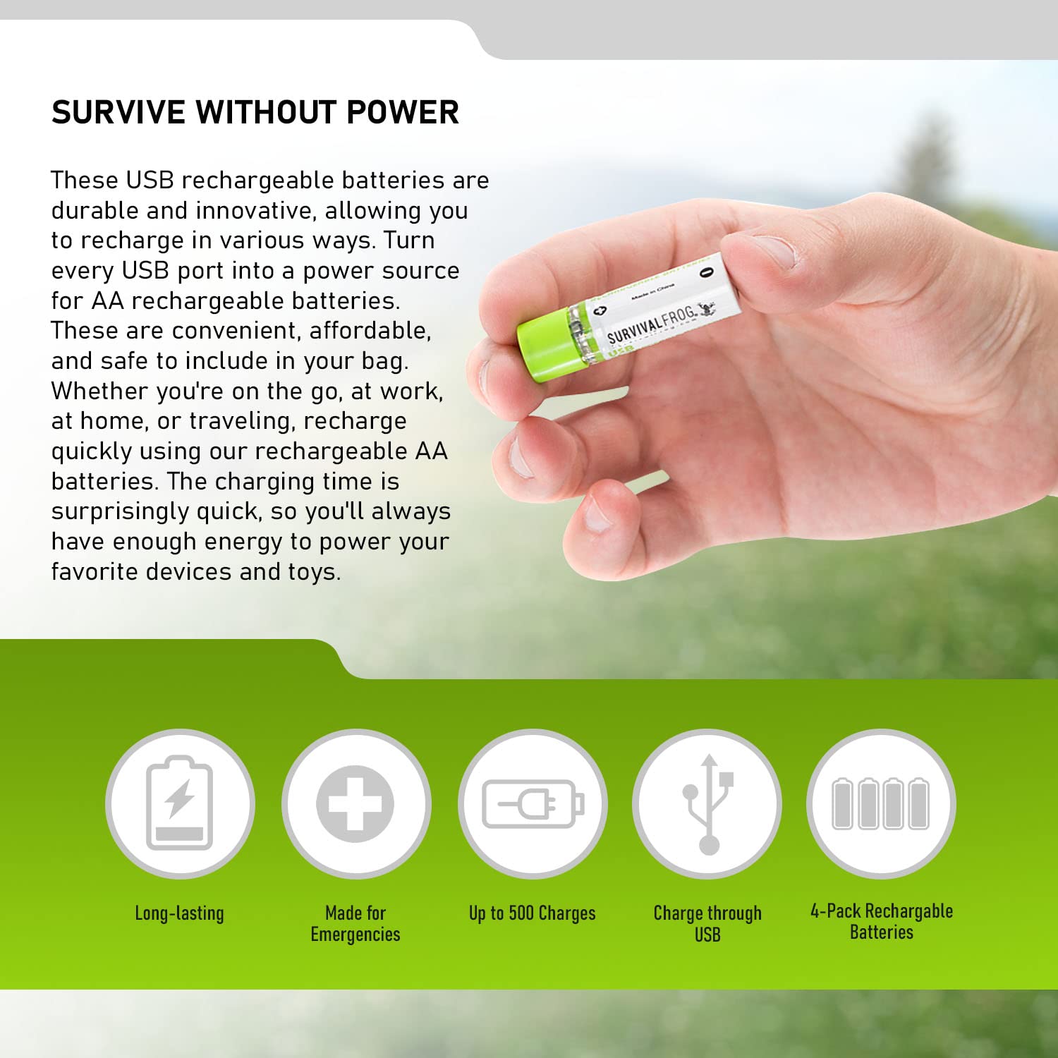 USB AA Rechargeable Batteries