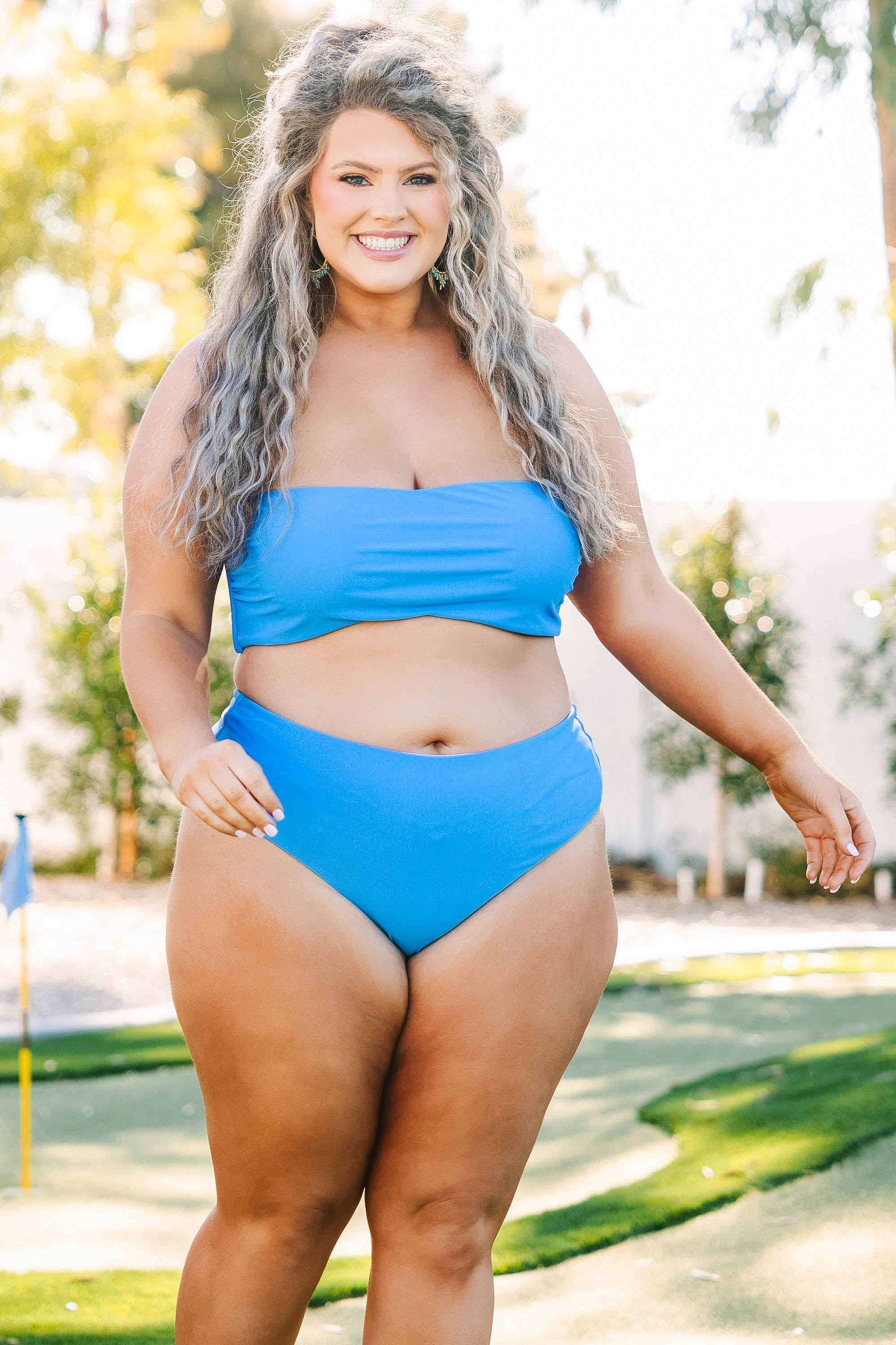 Beach Boo Swim Top. Blue