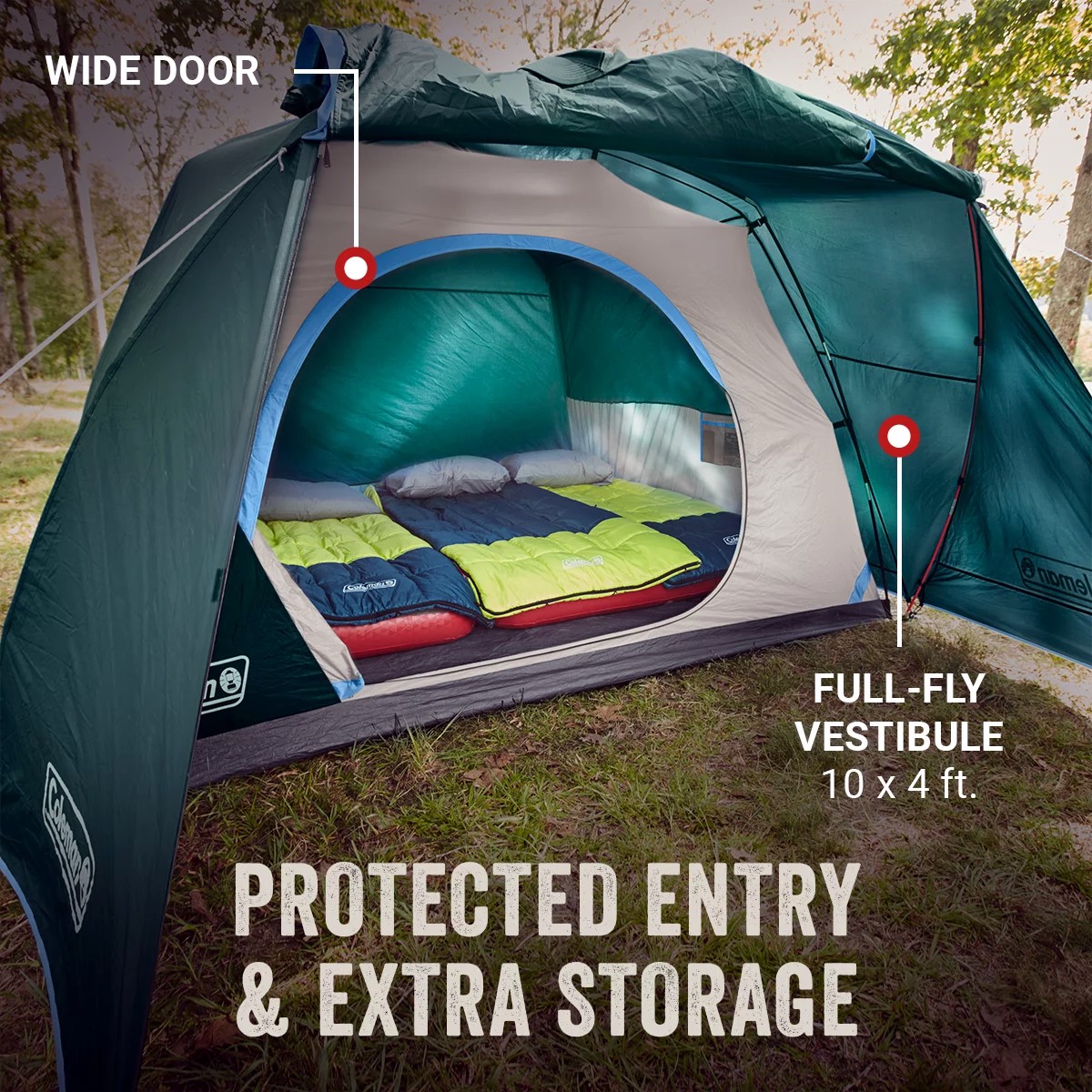 Skydome™ 6-Person Camping Tent with Full-Fly Vestibule, Evergreen