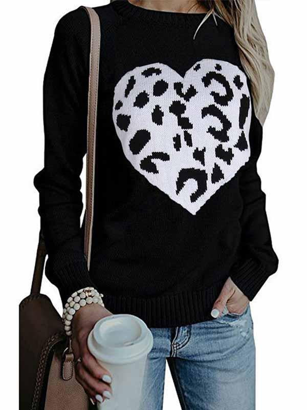 Love Shaped Leopard Sweater