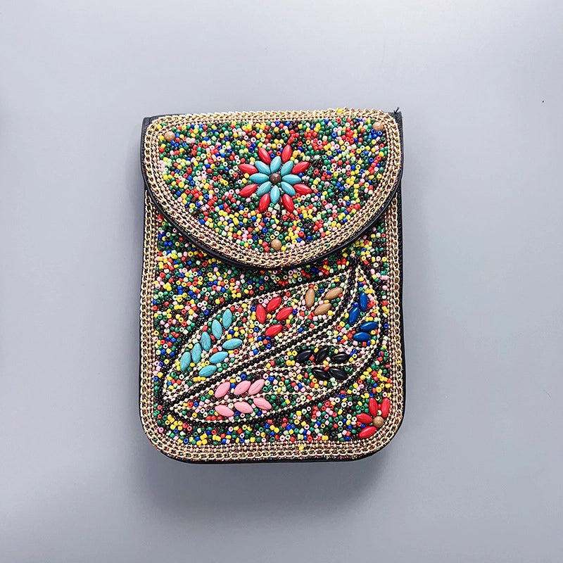 Women's Pu Leather Flower Vintage Style Classic Style Square Magnetic Buckle Phone Wallets