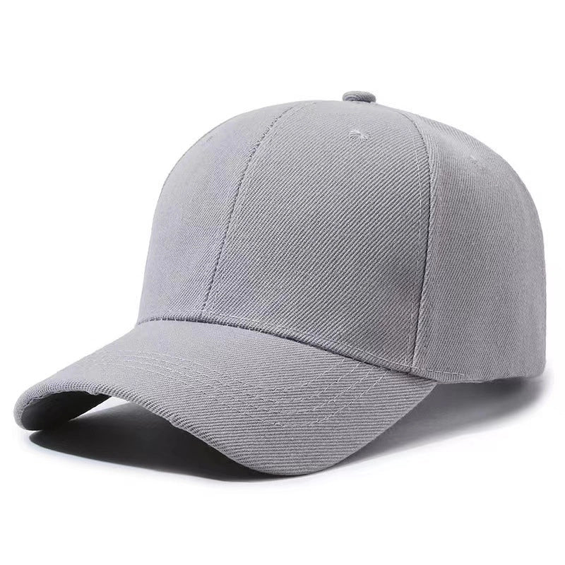 Women's Minimalist Solid Color Printing Curved Eaves Baseball Cap
