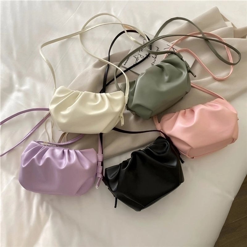 Women's Small Pu Leather Solid Color Fashion Square Zipper Crossbody Bag