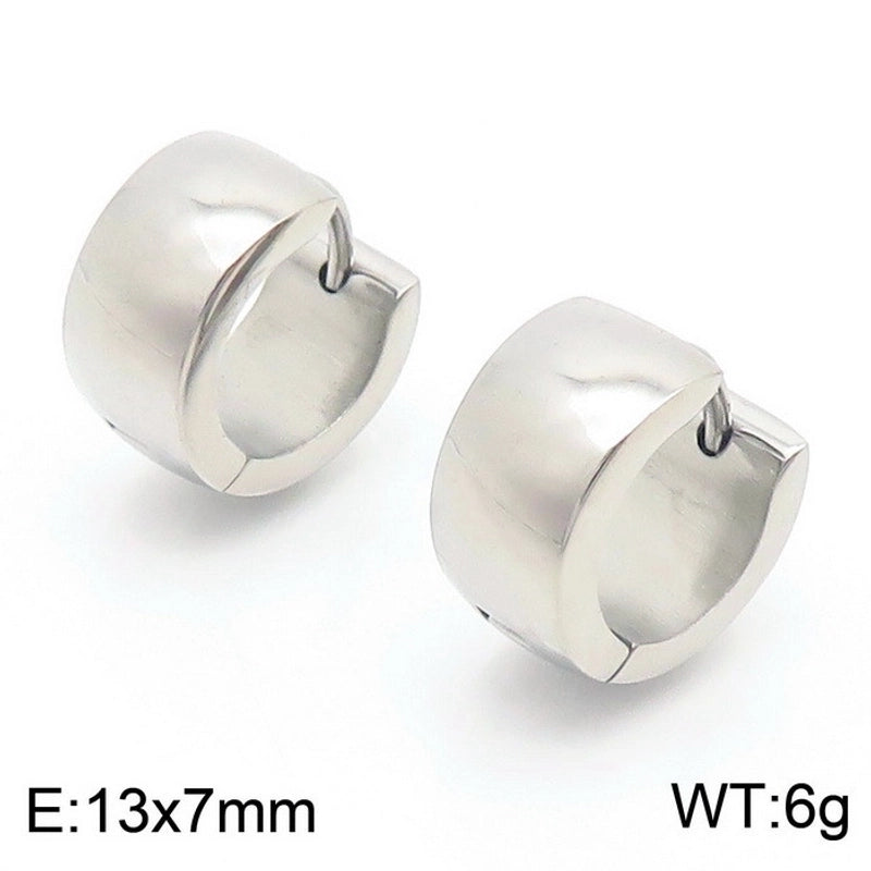 1 Pair Luxurious Solid Color Plating Inlay Stainless Steel Zircon 18K Gold Plated Earrings