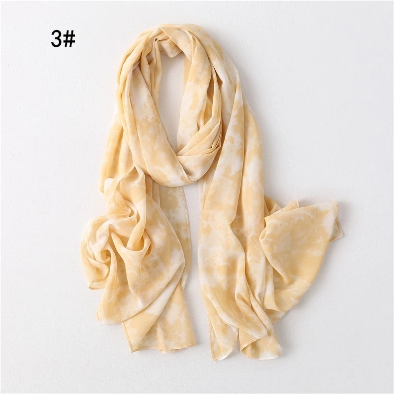 Women's Minimalist Tie Dye Chiffon Scarf