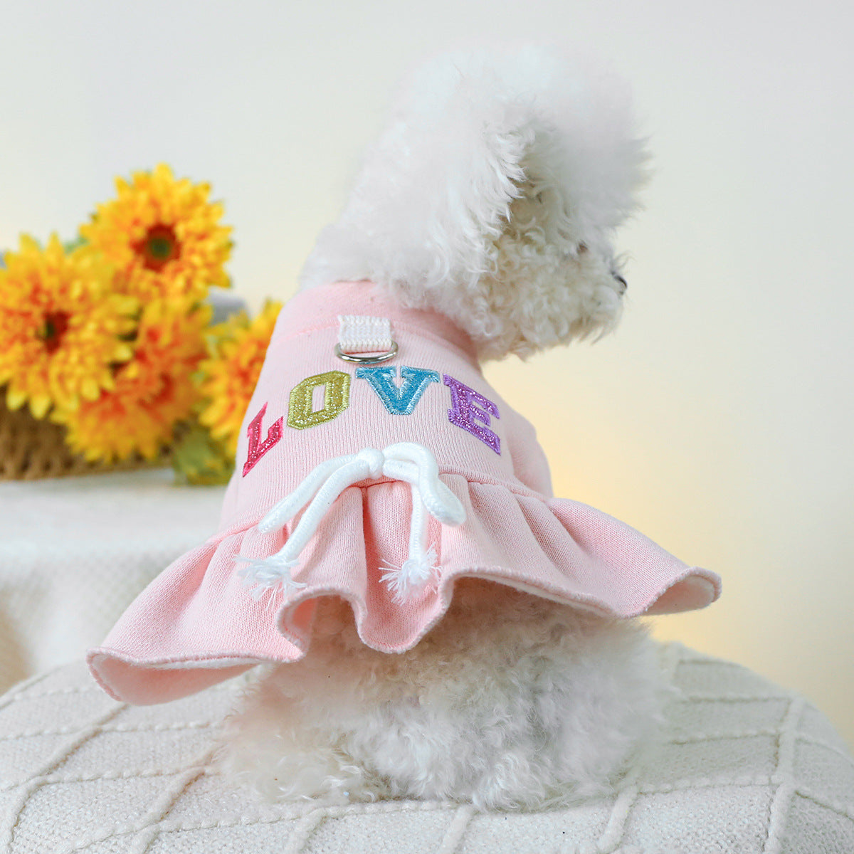 Love Letter Printed Dog Cat Dress Harness