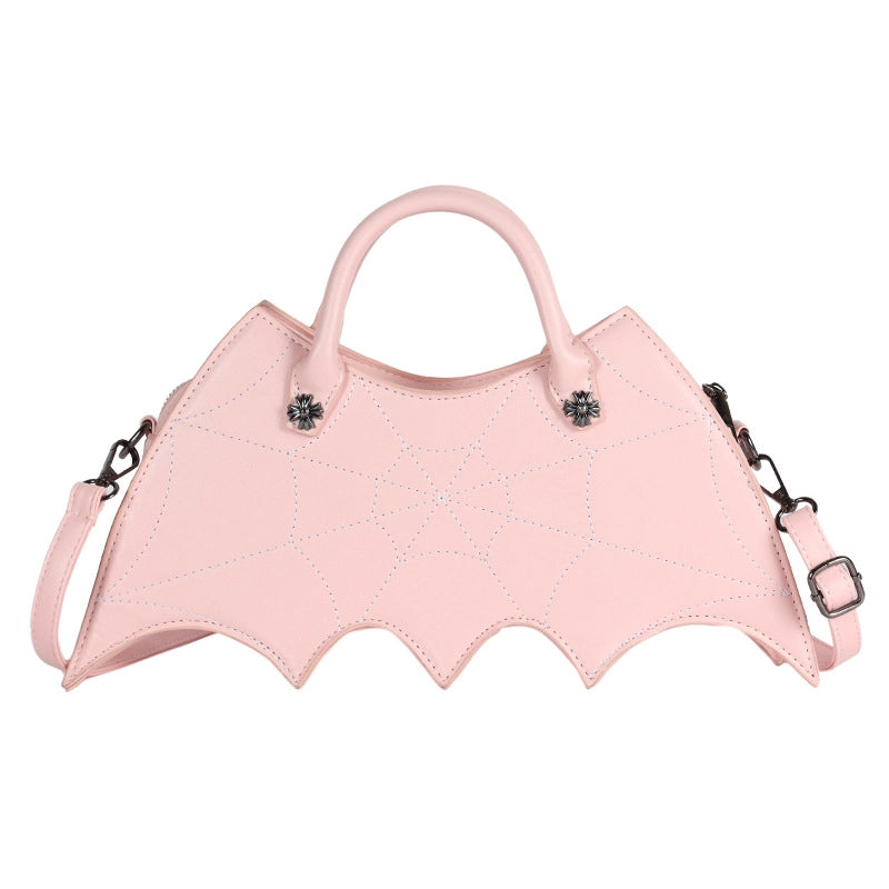 Halloween Women'S Medium Pu Leather Bat Fashion Zipper Handbag