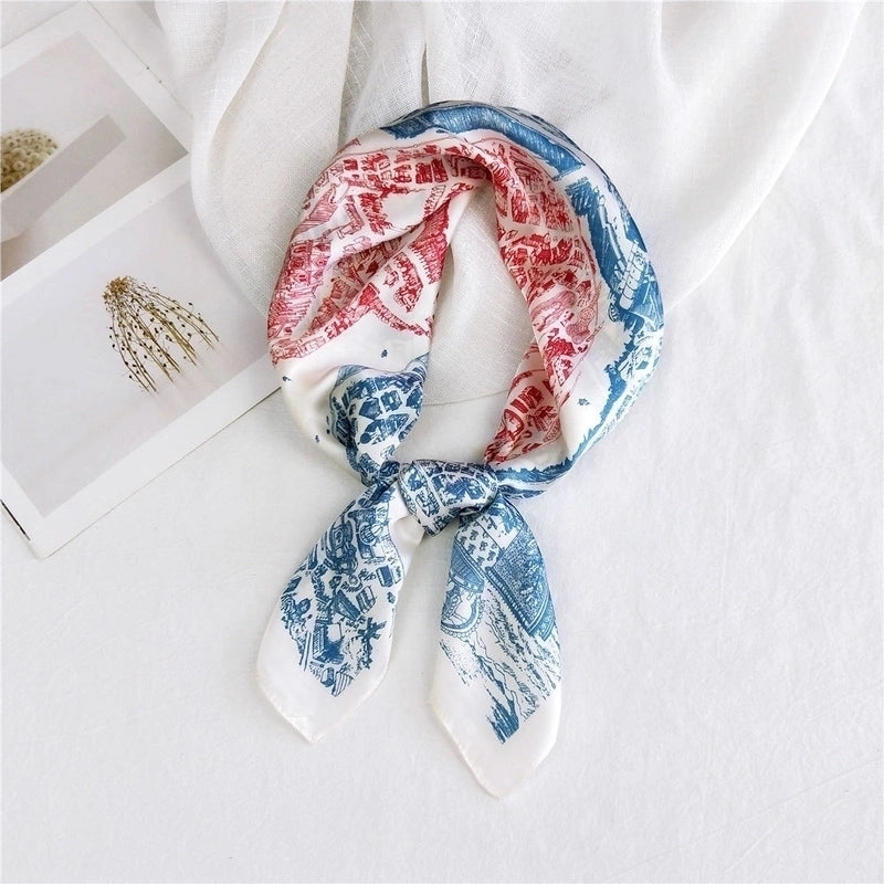Small Square Scarf Neck Protector Korean Suit Small Scarf