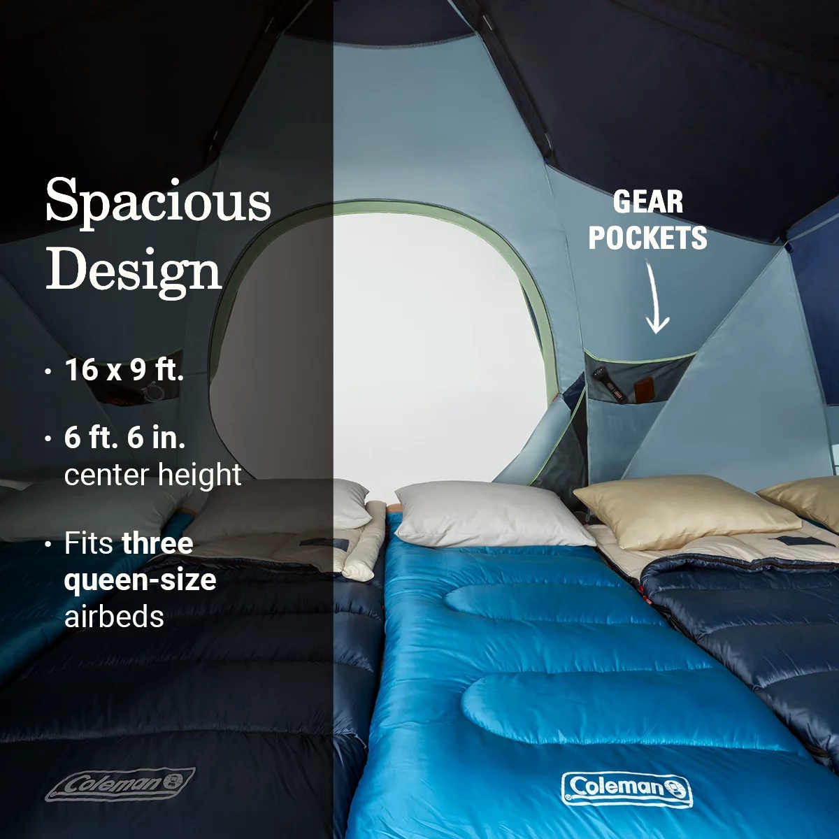 Skydome™ XL 10-Person Camping Tent with Dark Room™ Technology