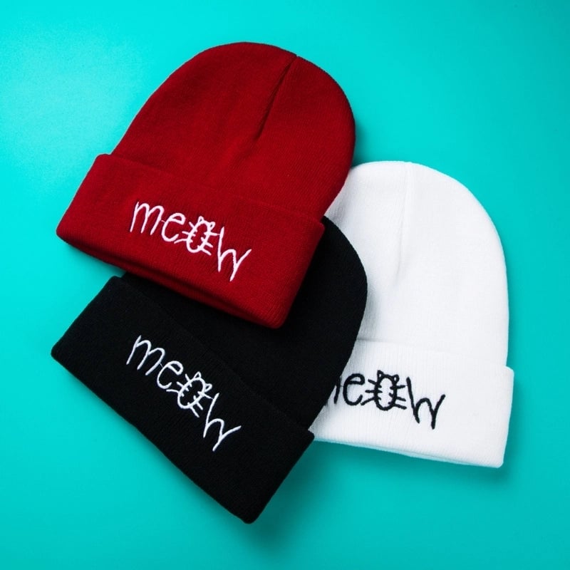 Unisex Fashion Letter Embroidery Crimping Wool Cap