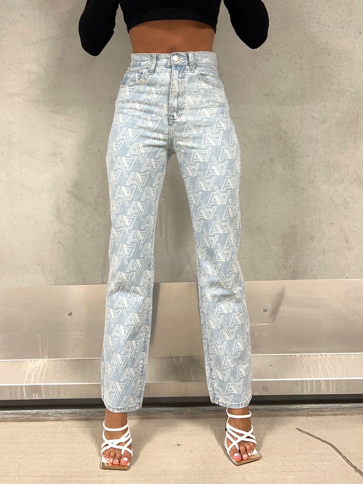 Rosie Letters Straight Leg Jeans