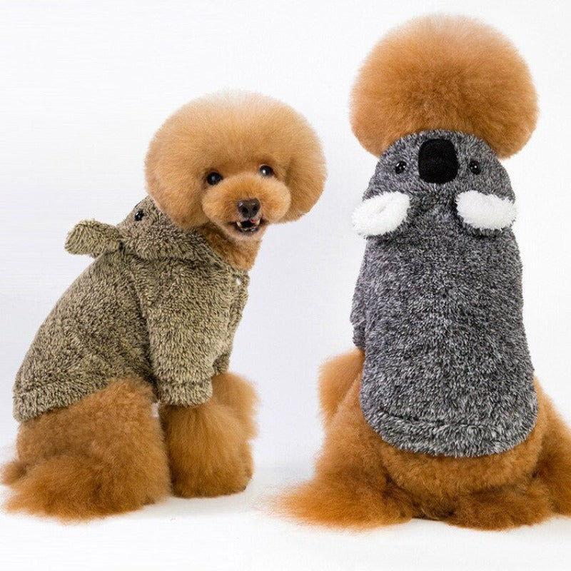 Dog Hoodies Clothes Solid Color