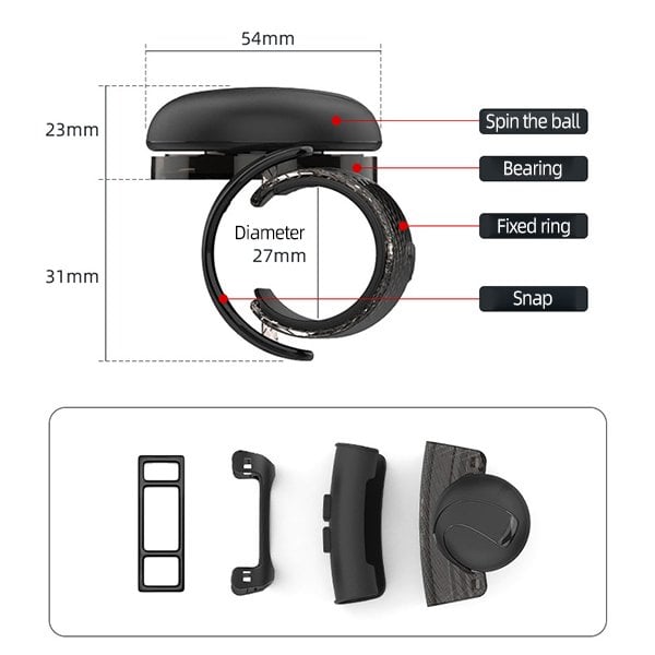 Universal 360° Steering Wheel Booster Knob