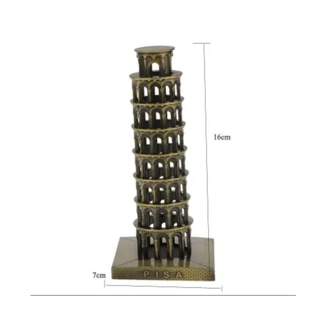 3D Metal Landmark Pisa Building Statue