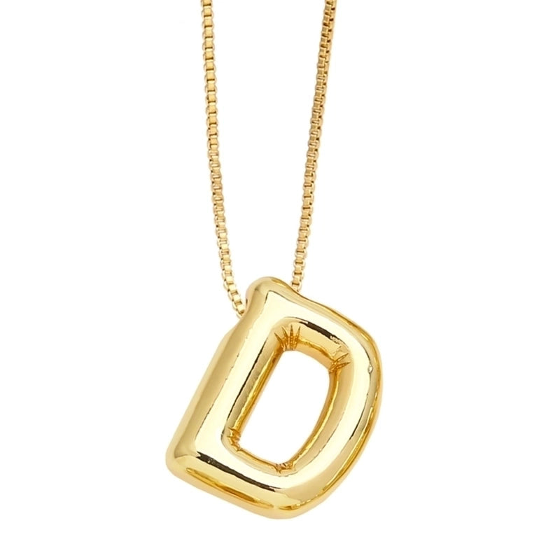 Minimalist Letter Copper Plating Pendant Necklace