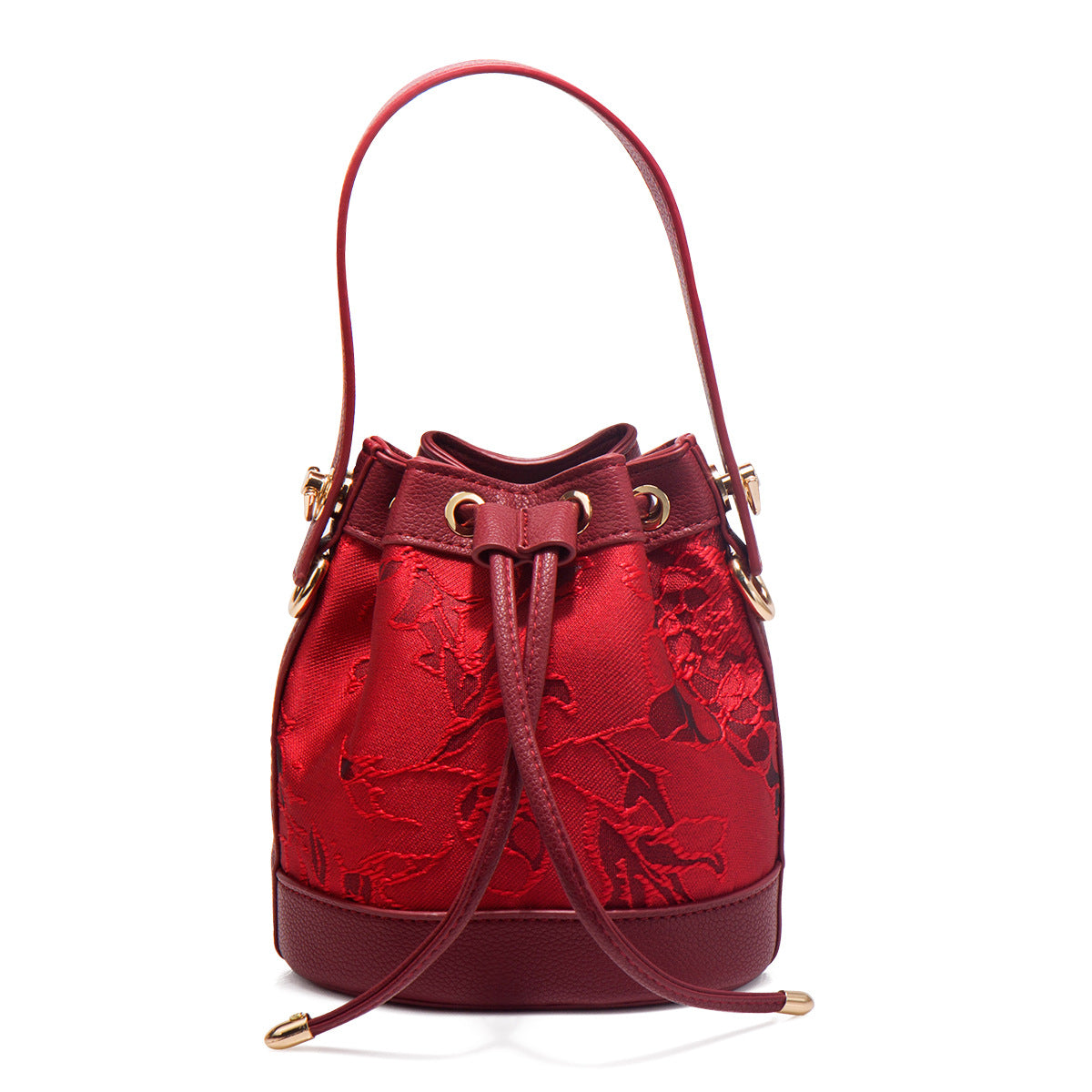 Red Wedding  Bucket Bag for Brides