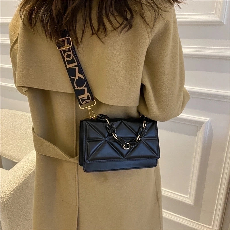 Women's Small Pu Leather Fashion Square Bag