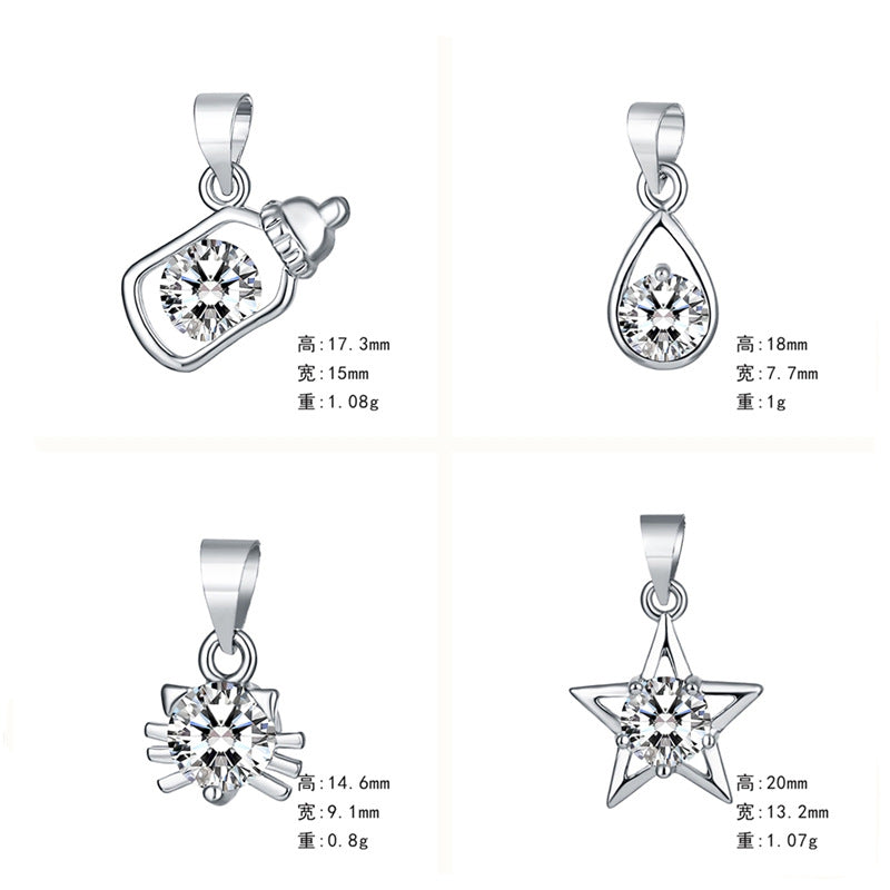 Women Minimalist Metal Heart Silver Electroplating Necklaces