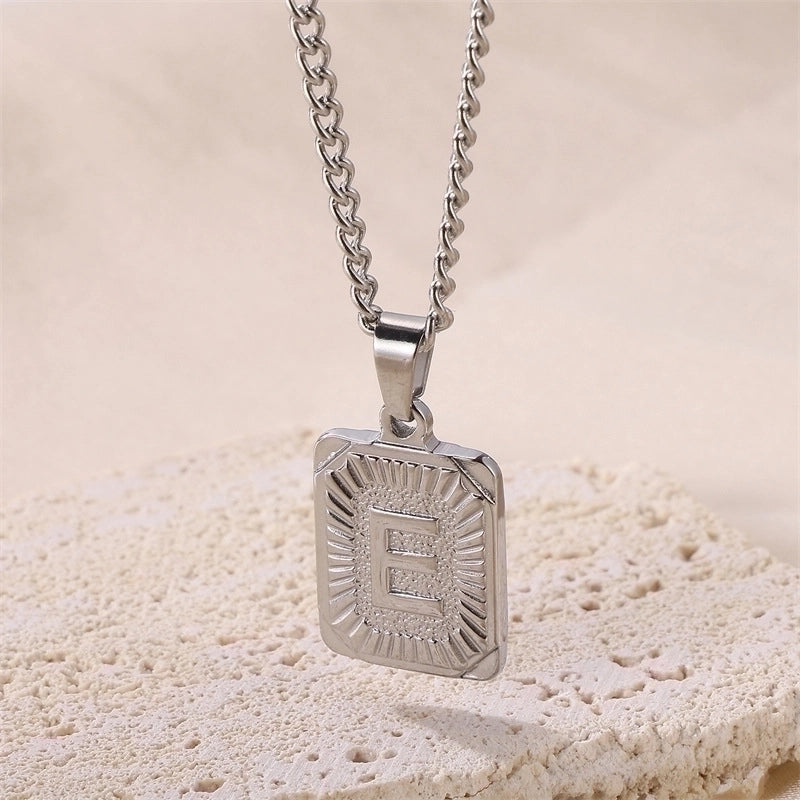 Hip-hop Letter Titanium Steel Plating Gold Plated Pendant Necklace