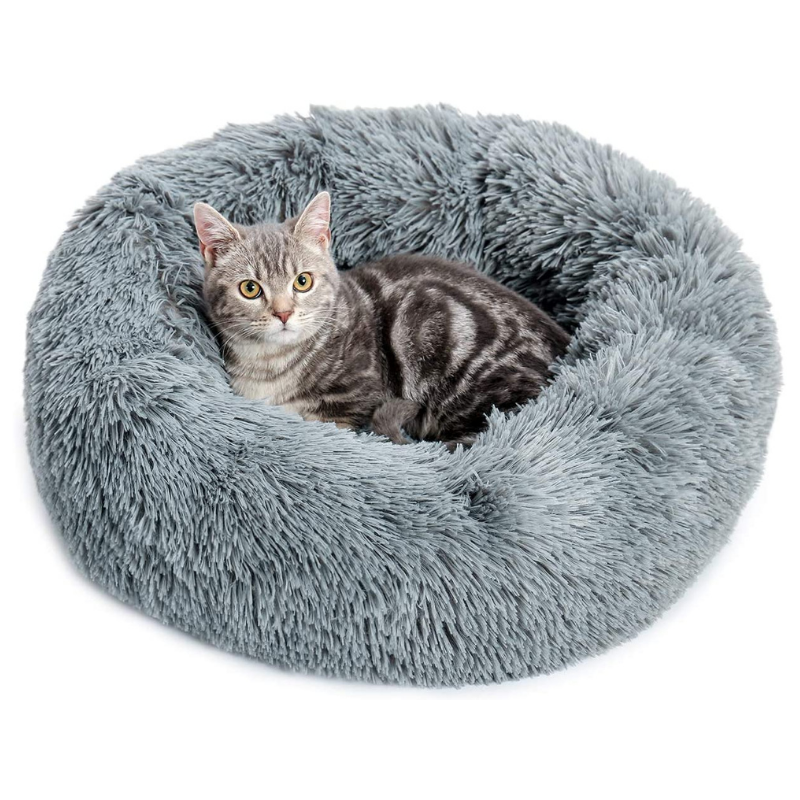 Calming Pet bed | Comfy Dog Bed High Stretch Soft Faux Fur for Dogs &  Cats