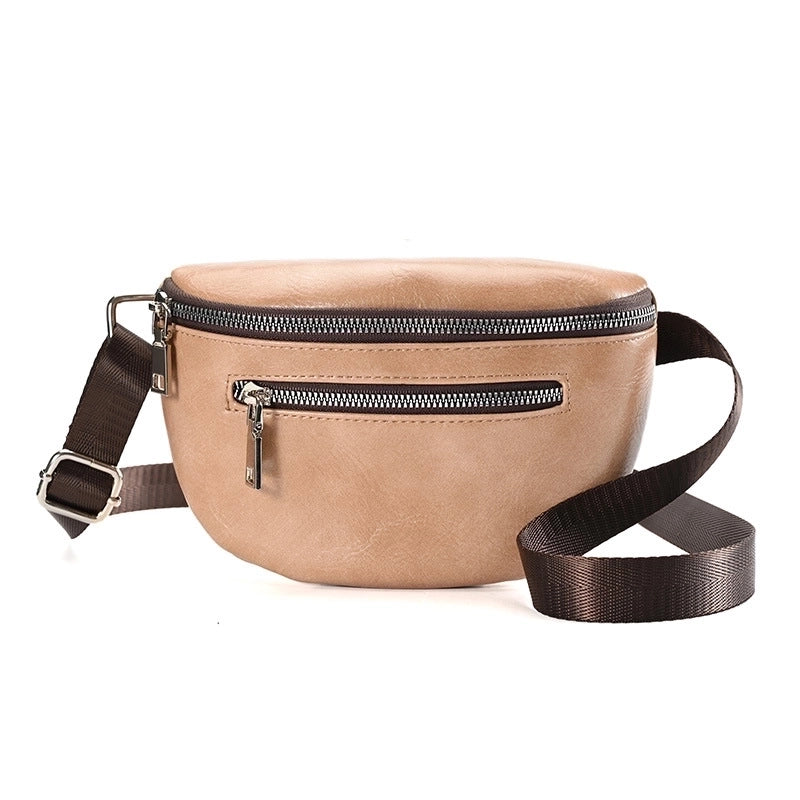 3 Pieces Women's Fashion Solid Color Pu Leather Waist Bags