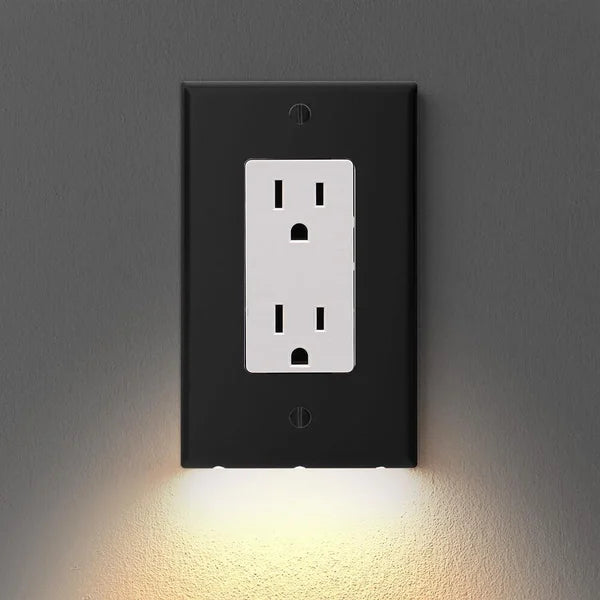 Outlet Wall Plate With LED Lights