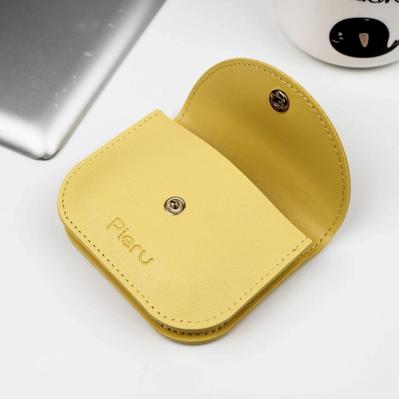 Women's Solid Color Pu Leather Flip Cover Kids Wallets