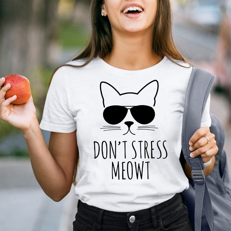 Don't Stress Meowt Teacher T-Shirt