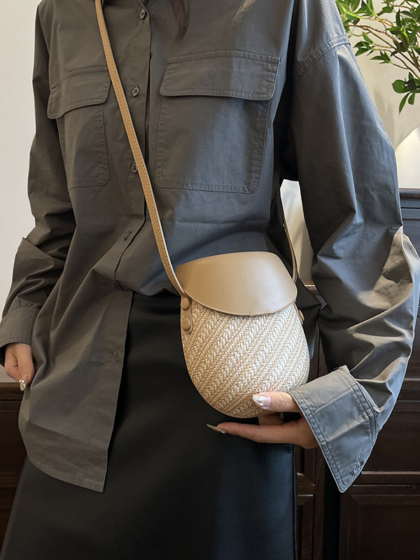 Geometric Split-Joint Woven Bags Bags Accessories Crossbody Bags