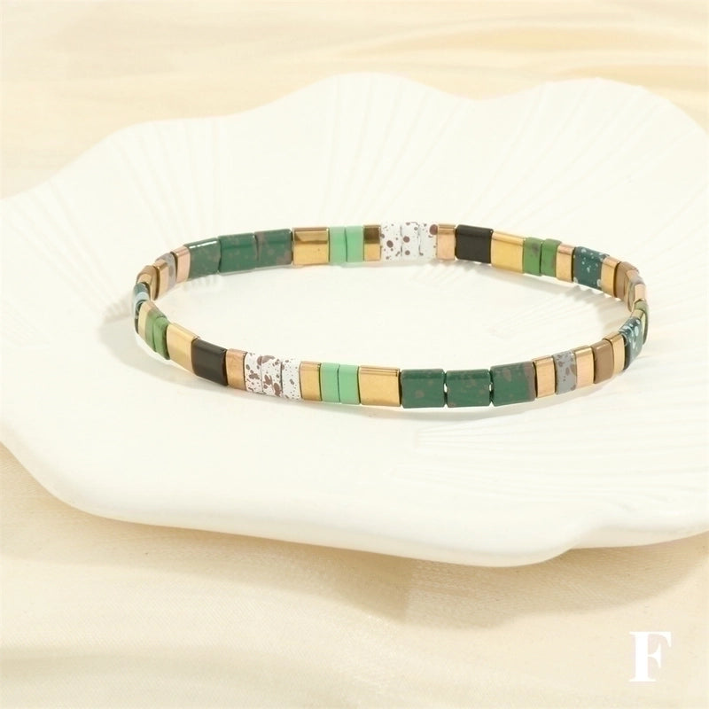 Bohemian Beach Square Copper 18k Gold Plated Bracelets In Bulk