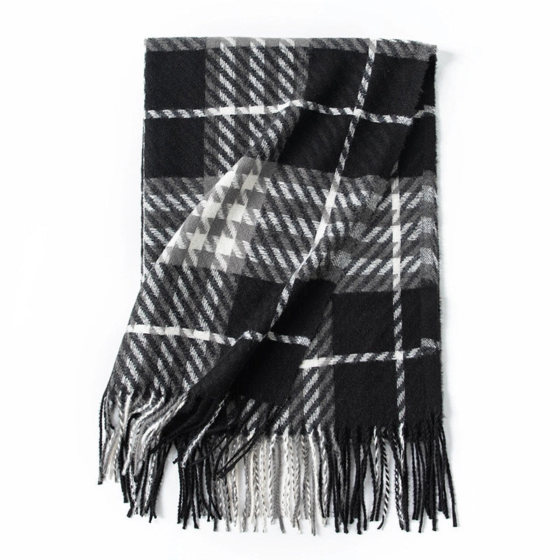 Women's  Plaid Imitation Cashmere Tassel Scarf