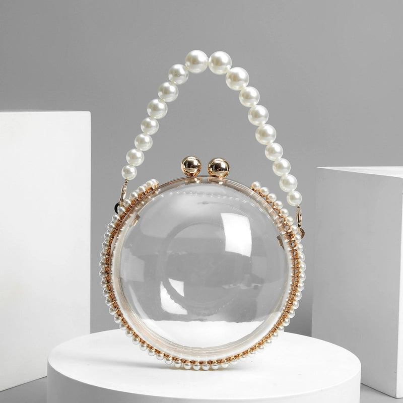 Women's Medium Arylic Solid Color Streetwear Lock Clasp Evening Bag