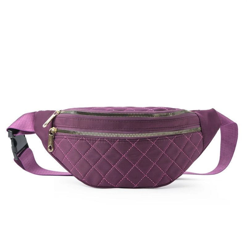 Unisex Elegant Streetwear Solid Color Nylon Waist Bags