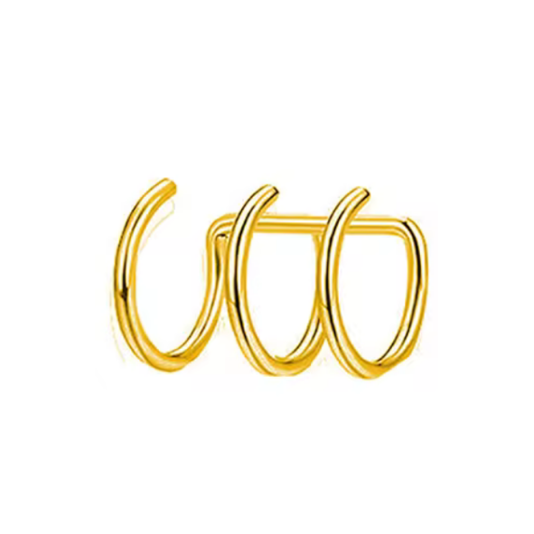 3 bar ear cuff - Gold