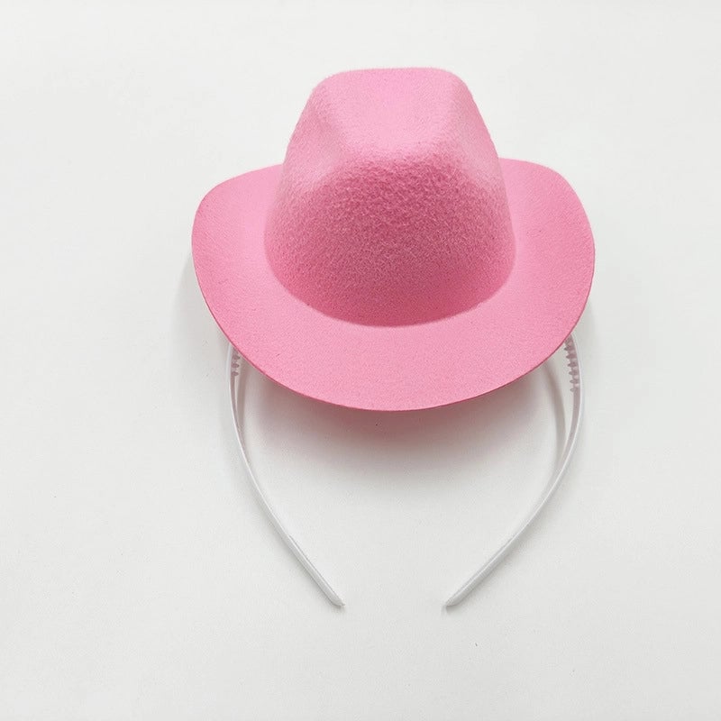 Cowboy Style Nonwoven Solid Color Pet Hat
